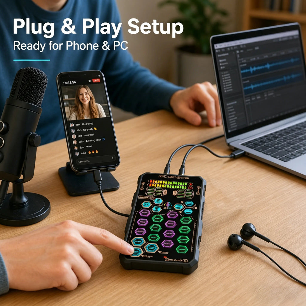 🎤Live Sound Card – Portable Voice Changer