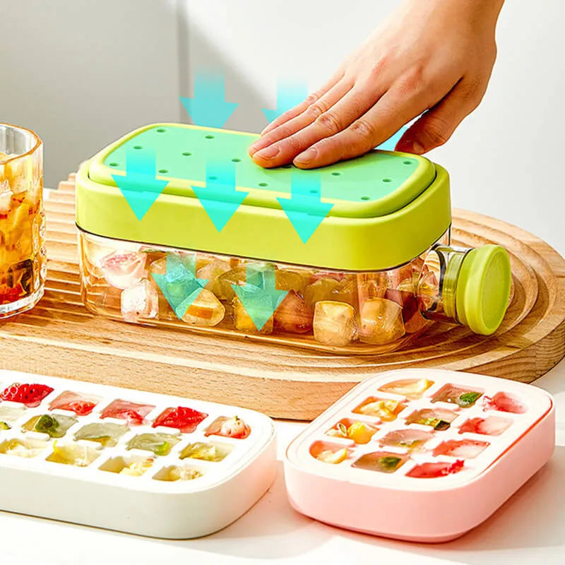 🧊 2-in-1 Ice Cube Bottle – Quick Ice Making & Refreshing Sips
