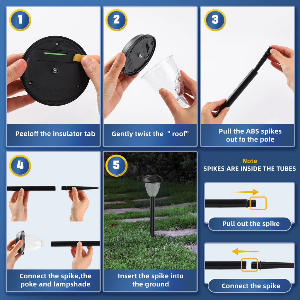 ✨ Solar Pathway Lights – Outdoor Waterproof Garden Lights
