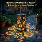 Solar Lanterns with Projection – Sunflower & Butterfly Ground Art Lights🌼✨