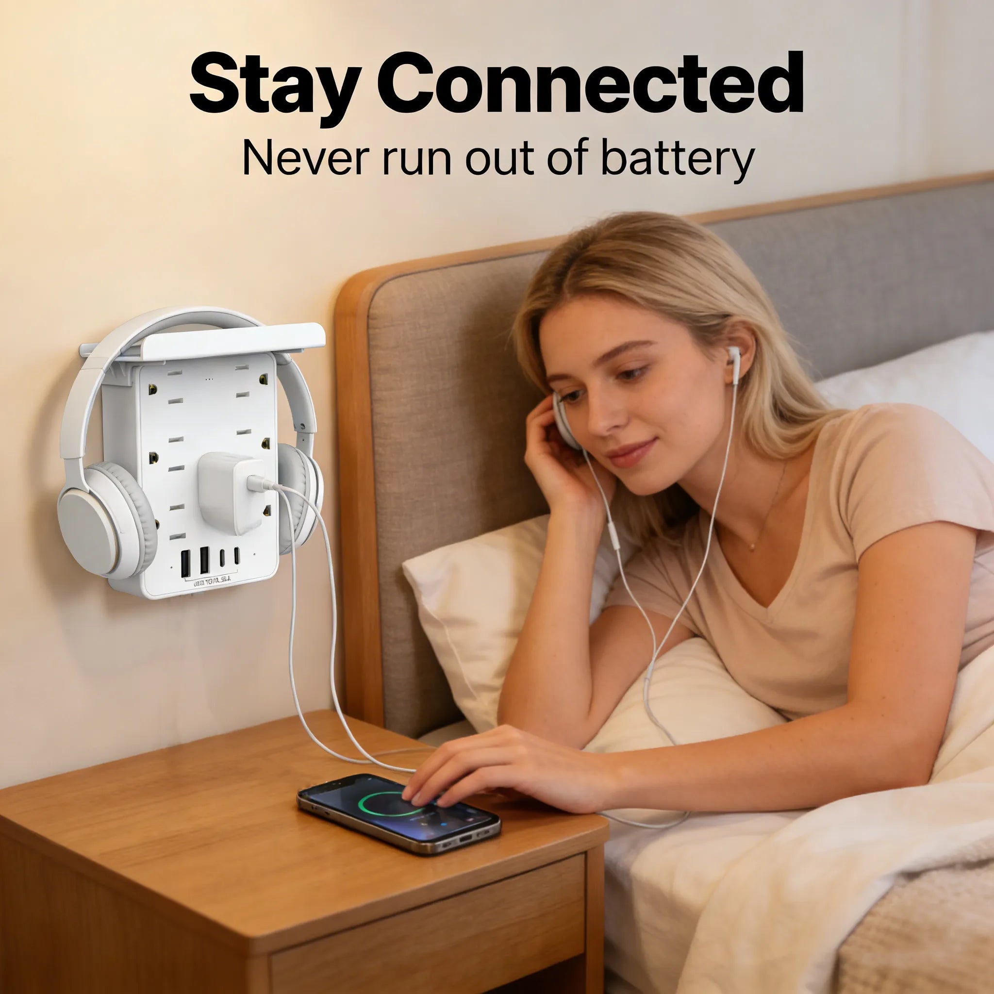 ⚡📱Smart Multi-Socket Charging Strip with Mobile Phone Stand