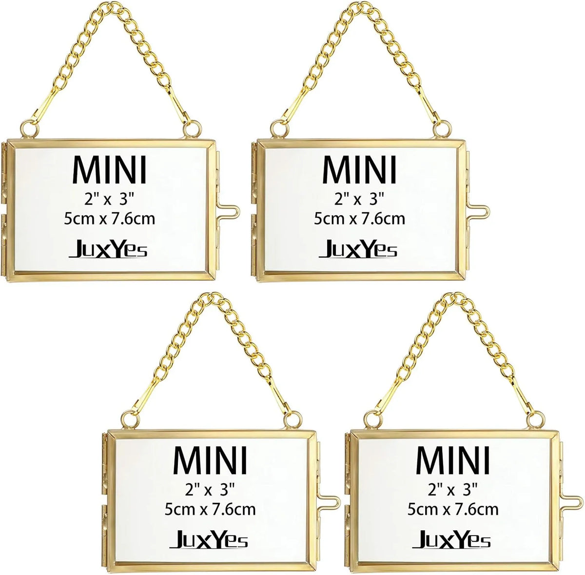 Set of 4 Glass Photo Wall Hanging Art Frames