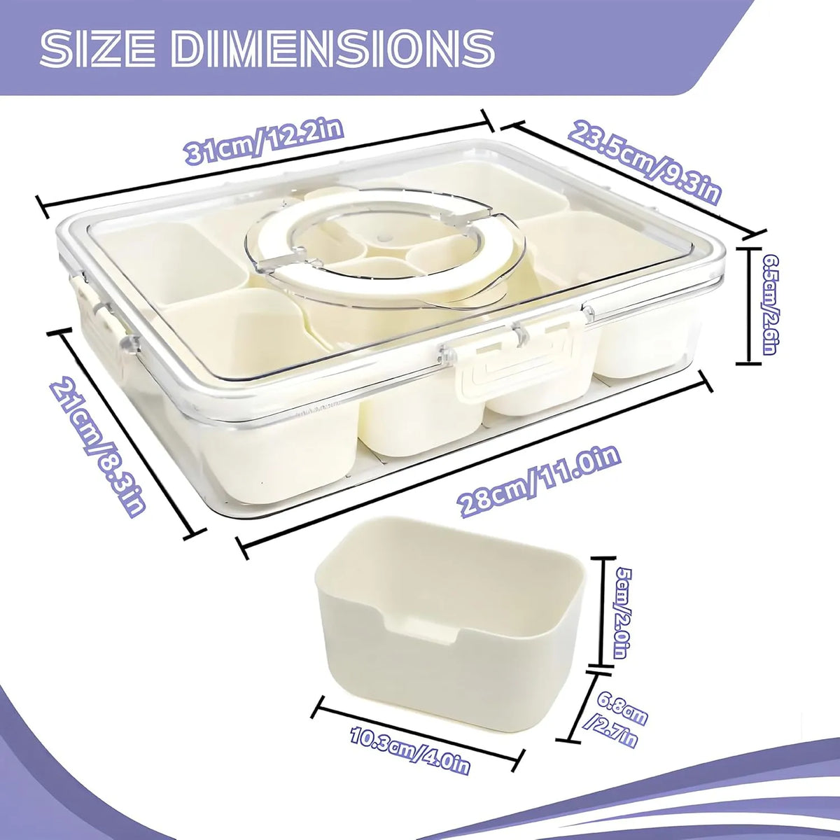 🍱 Air-Tight Snackle Box Container (8 Compartments)