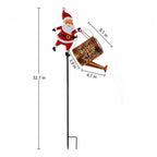 Santa Solar Watering Can Christmas Garden Light