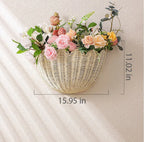 🧺 Handwoven Rattan Wall Basket – Natural Storage, Timeless Style