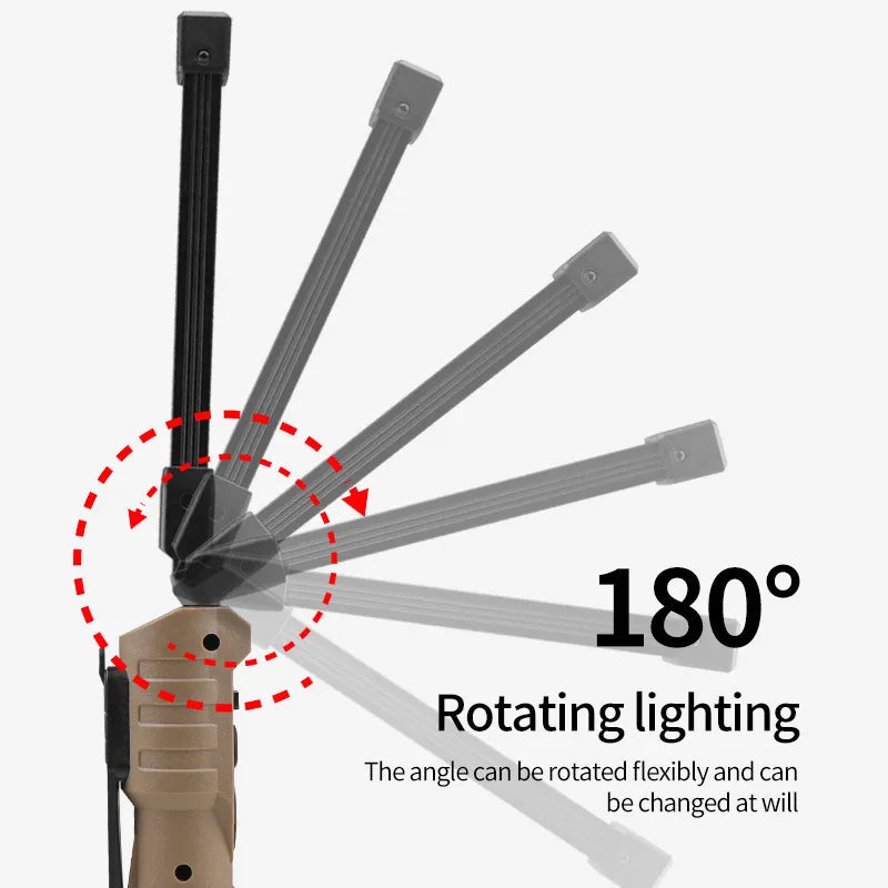 🔦 Double-sided COB folding work light