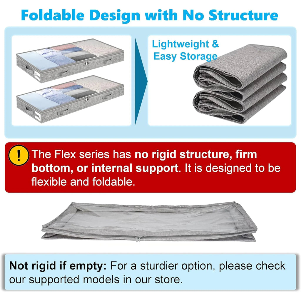 🛏️ Low Profile Under Bed Storage Containers