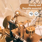 Metal Drummer Statue Courtyard Decoration