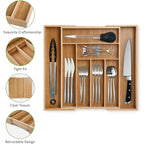 Expandable Bamboo Drawer Organizer – Versatile Compartment Storage🌿🗂️