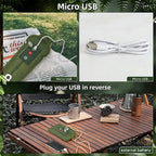 🏕️ Rechargeable Camping Light Strip – Foldable Waterproof LED Tent Light with Type-C Charging