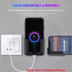 Wall-Mounted Adjustable Phone Holder – Smart, Hands-Free Storage for Every Room
