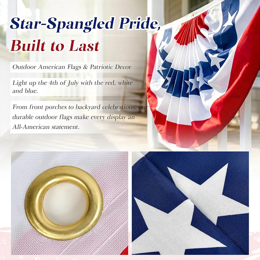 🇺🇸Patriotic American Flag Bunting Decorations for July 4th & Memorial Day