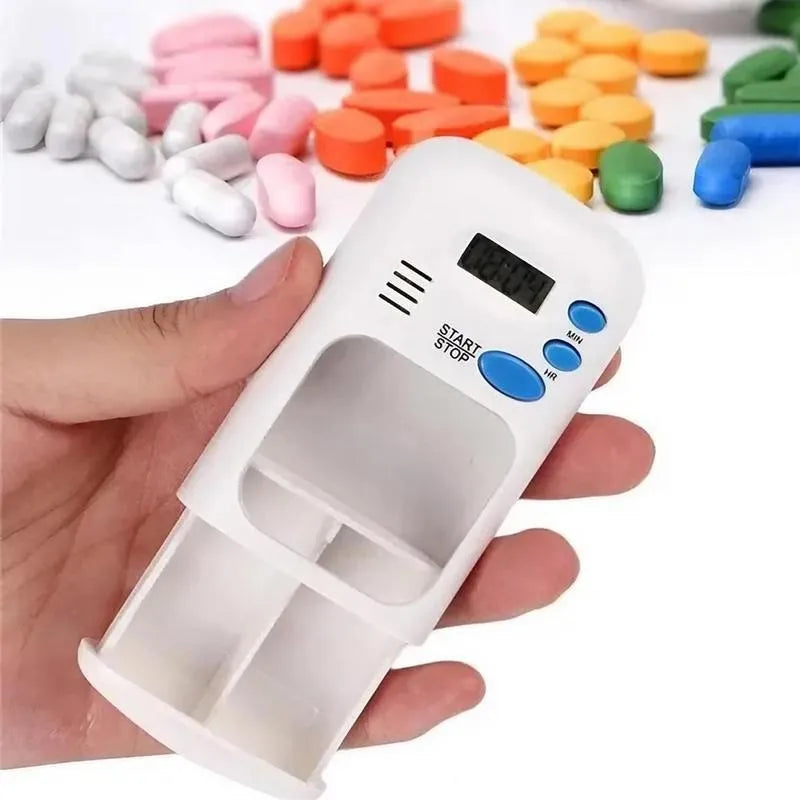 Portable LED Pill Storage Box with Alarm – Smart, Compact & Travel-Ready