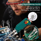 Digital Soldering Gun Kit with Adjustable Temperature (180°C–520°C), Internal Heating, LED Display & Auto Feed