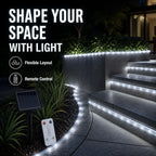 Outdoor Solar LED Strip Lights — Flexible Waterproof Garden Lighting