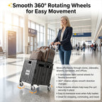 🛒 Foldable Multi-Function Rolling Shopping Cart