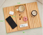 🛋️ Bamboo Sofa Arm Tray - Anti Falling Couch Arm Tray Table