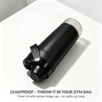 Shaker Cup – Double-insulated, keeps drinks cold for 8 hours – Comes with storage base and removable filter