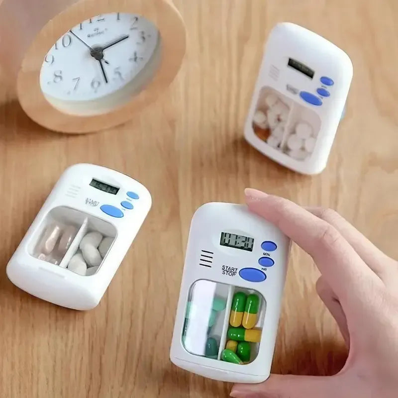 Portable LED Pill Storage Box with Alarm – Smart, Compact & Travel-Ready