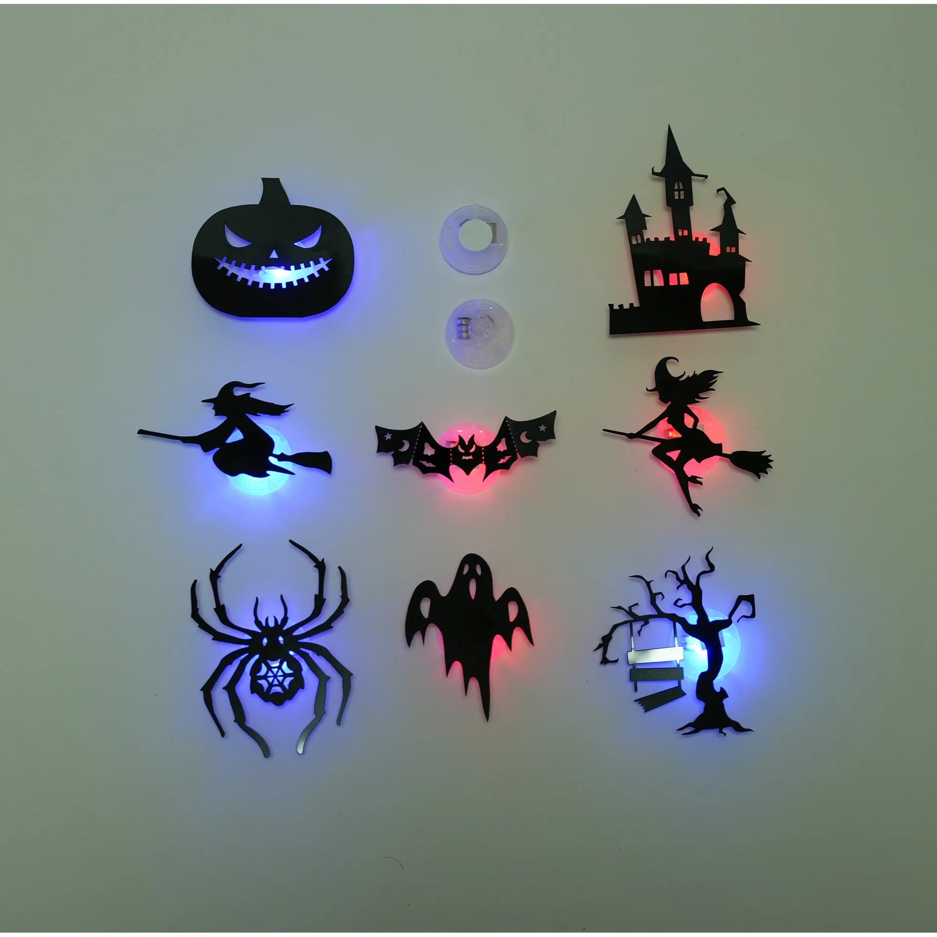 3D Light-Up Halloween Wall Stickers – 30-Piece Set