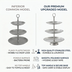 🍰 Elegant 3-Tier Stainless Steel Dessert Stand