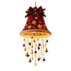 Lighted Christmas Hanging Chandelier – Santa Hat, Tree & Bells