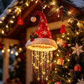 Lighted Christmas Hanging Chandelier – Santa Hat, Tree & Bells