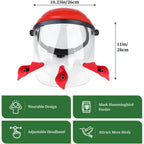 Wearable hummingbird feeder mask features and dimensions