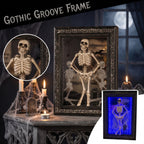 Gothic skeleton frame with blue LED tunnel detail