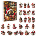 24-Day Cat & Dog Christmas Advent Calendar with Acrylic Ornaments