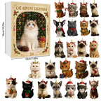 24-Day Cat & Dog Christmas Advent Calendar with Acrylic Ornaments