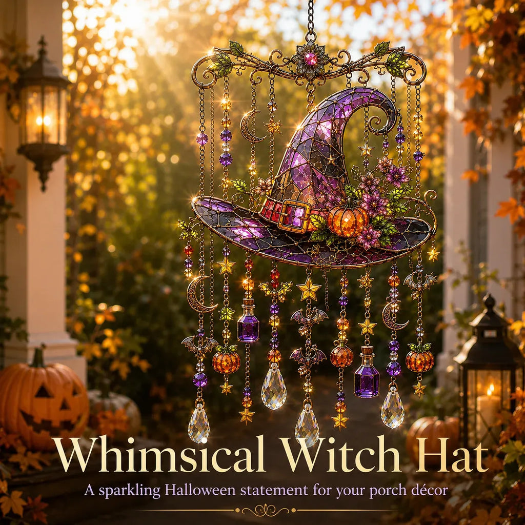 Halloween Stained-Glass-Look Suncatcher Hanging Decor
