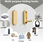 Press-to-Open Space-Saving Folding Wall Hook