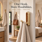 Press-to-Open Space-Saving Folding Wall Hook