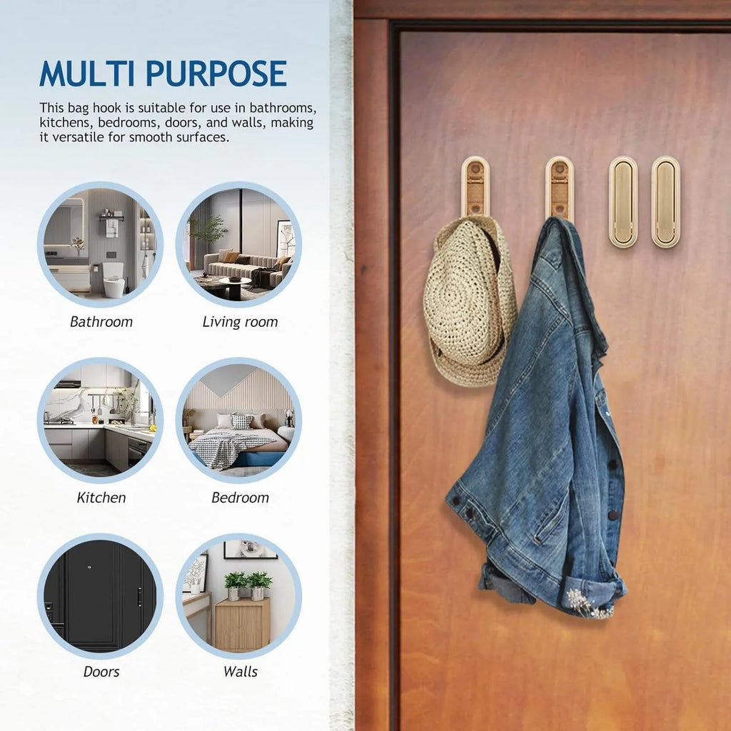 Press-to-Open Space-Saving Folding Wall Hook