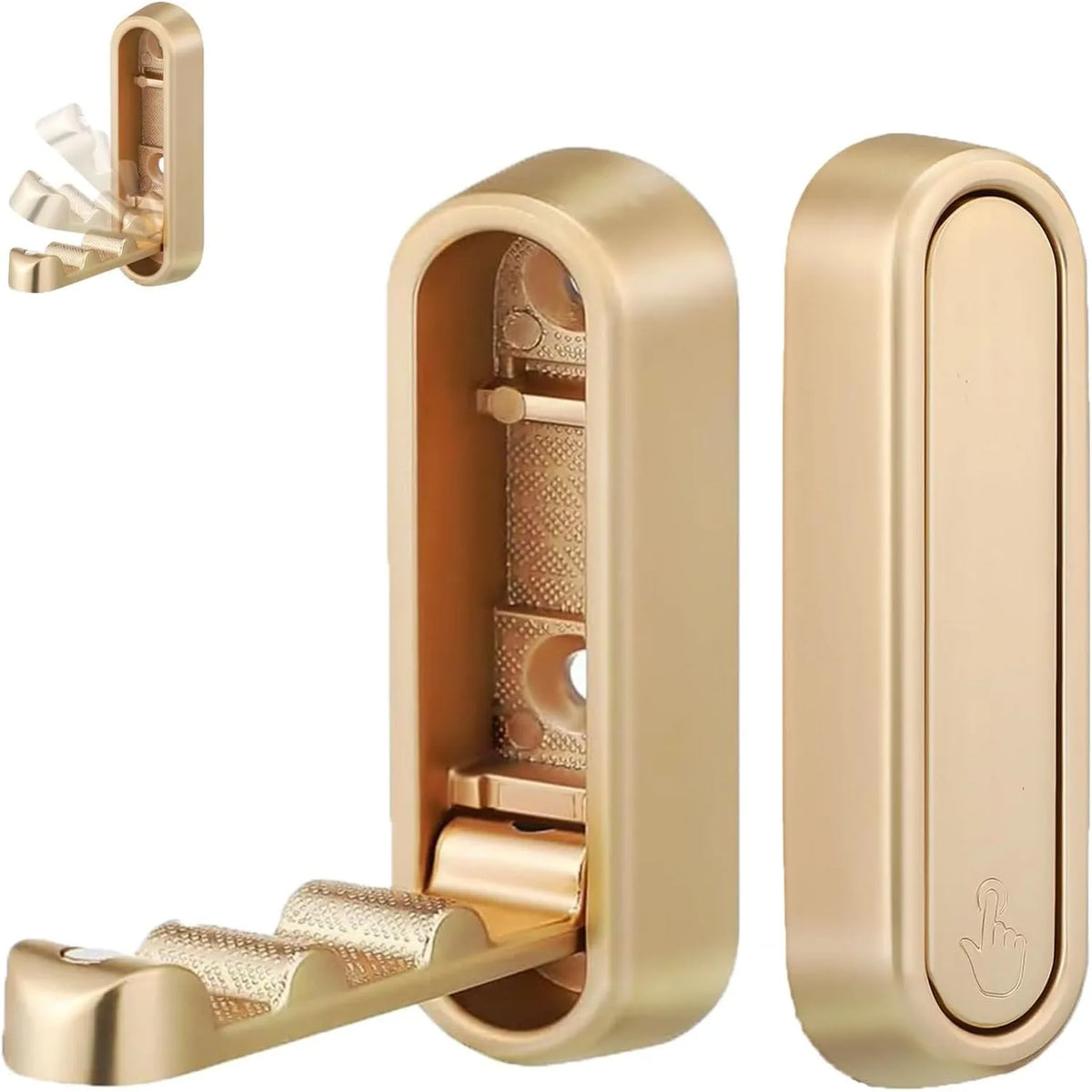 Press-to-Open Space-Saving Folding Wall Hook