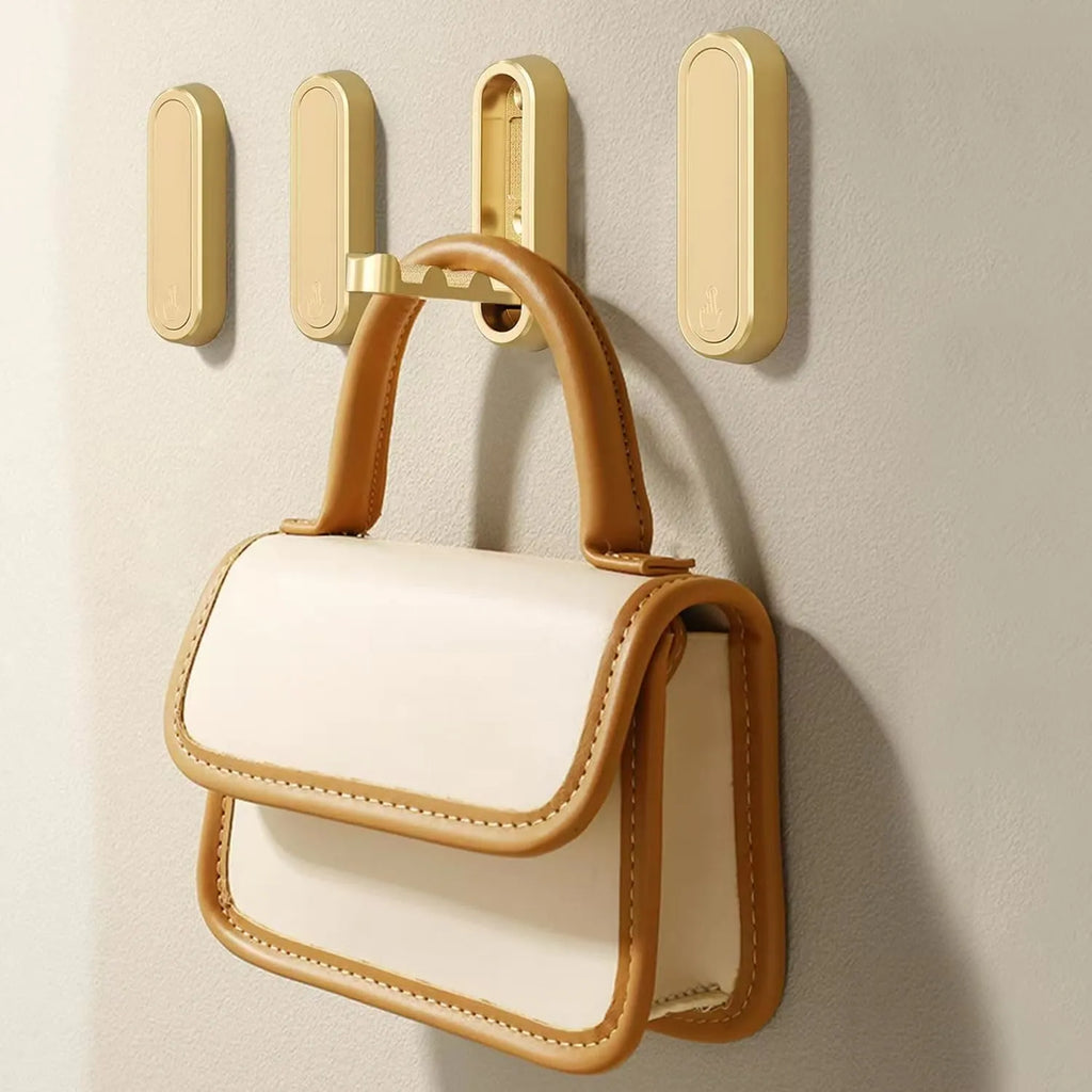 Press-to-Open Space-Saving Folding Wall Hook
