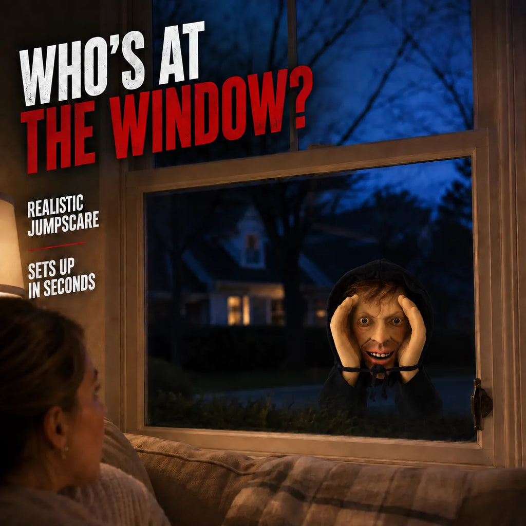 Realistic Peeping Window Halloween Prank Prop