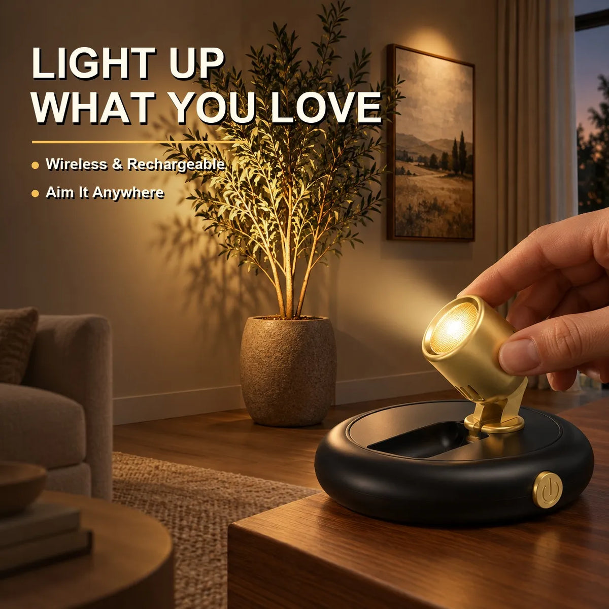 Rechargeable Wireless Accent Spotlights – 2-Pack