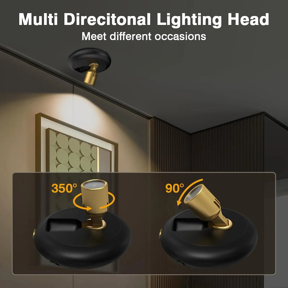 Rechargeable Wireless Accent Spotlights – 2-Pack