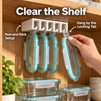 Space-Saving Under-Shelf Food Container Lid Organizer