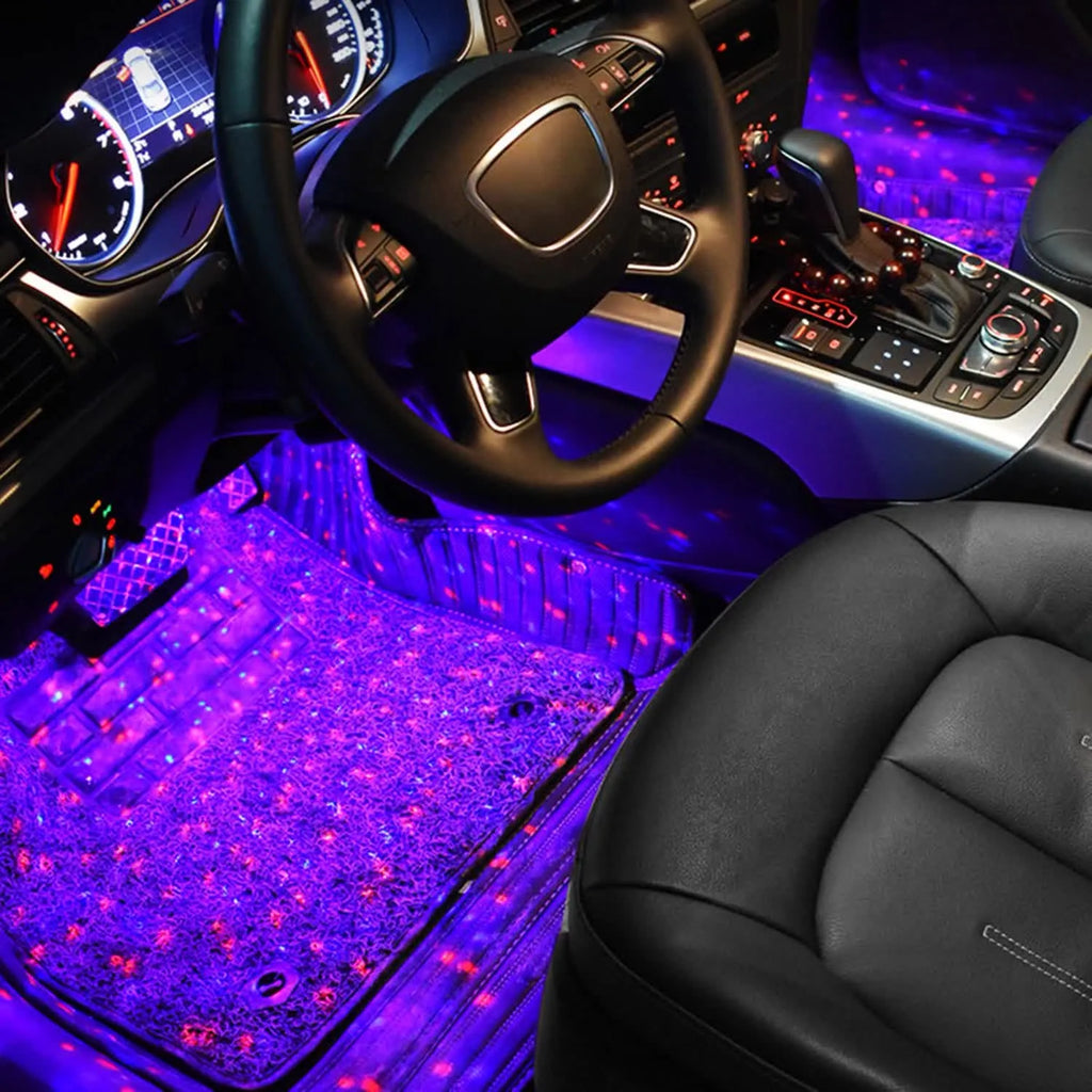Starlit Drive Sound-Reactive Car Footwell Light Kit