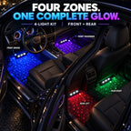 Starlit Drive Sound-Reactive Car Footwell Light Kit