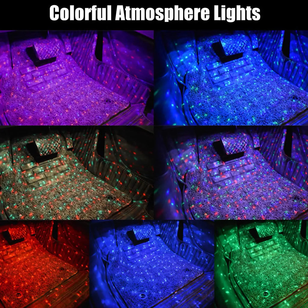Starlit Drive Sound-Reactive Car Footwell Light Kit