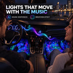 Starlit Drive Sound-Reactive Car Footwell Light Kit
