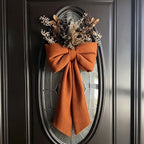 Warm Welcome Harvest Bow Door Swag