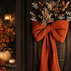 Warm Welcome Harvest Bow Door Swag