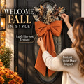 Warm Welcome Harvest Bow Door Swag