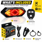 Wireless Bike Turn Signal Tail Light with Handlebar Remote