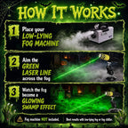 Haunted Swamp Green Laser Fog Projector Light